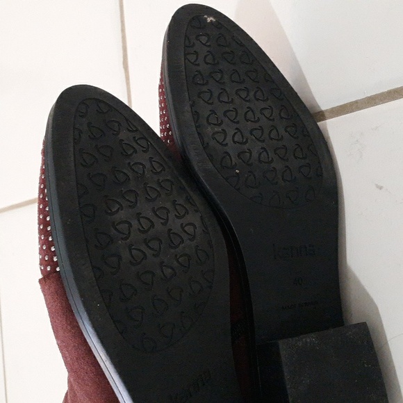 Burgundy ankle boots - Picture 10 of 11